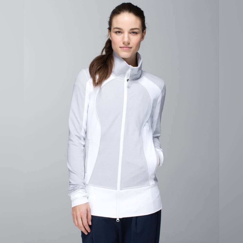 Lululemon Wee Stripe Gray and White Jacket